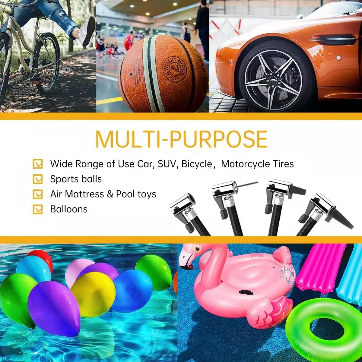 Digital Auto Pump Portable Air Compressor US Inventory Ready Tire Inflator