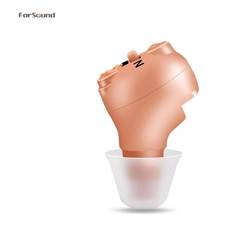 USB зарядка перезаряжаемый CIC Невидимый слуховой аппарат усилитель звука для пожилых людей-цвет БЕЖЕВЫЙ Прямая поставка