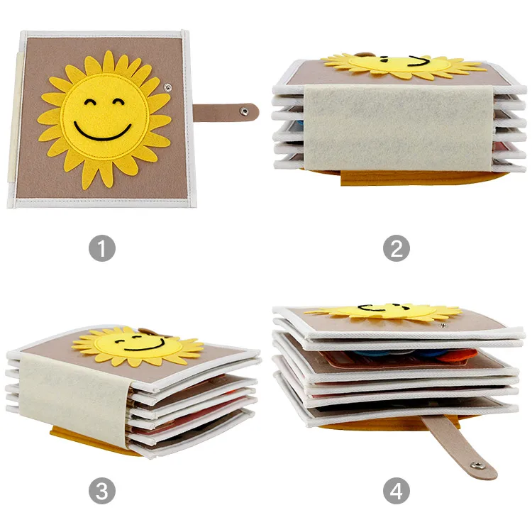 DIY handmade customized activity felt educational toy learning quiet book cover busy page for child baby kids