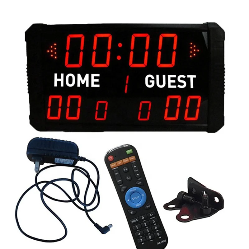 Digital Scoreboard with Remote Multisport Indoor Tabletop Scoreboard Portable Electronic Basketball Scoreboard
