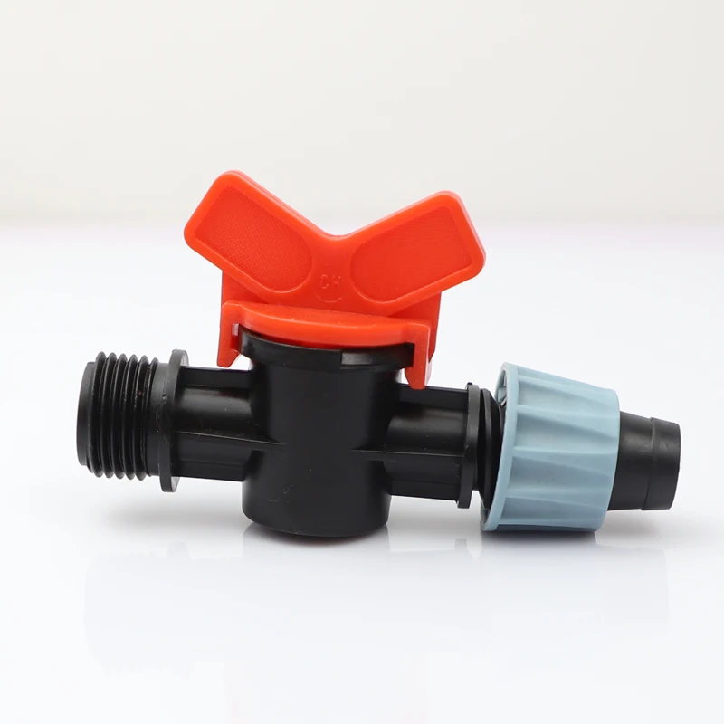 16MM Plastic Pipe Fittings Drip Tape Connectors Mini Drip Irrigation Valves For Agricultural Irrigation