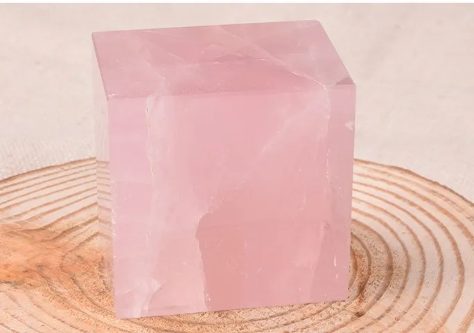 Wholesale Natural Rainbow Color Striped Fluorite Madagascan Pink Crystal Cube Gemstone Square Stone Manual Grinding