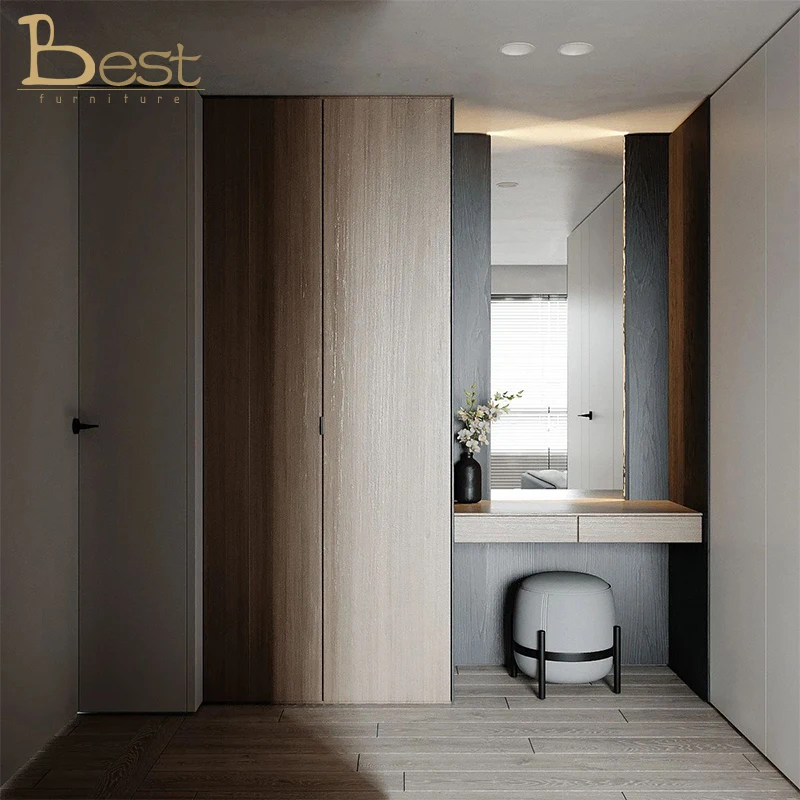 Modern Luxury Design Bedroom TV Cabinet Closet Wardrobe Set