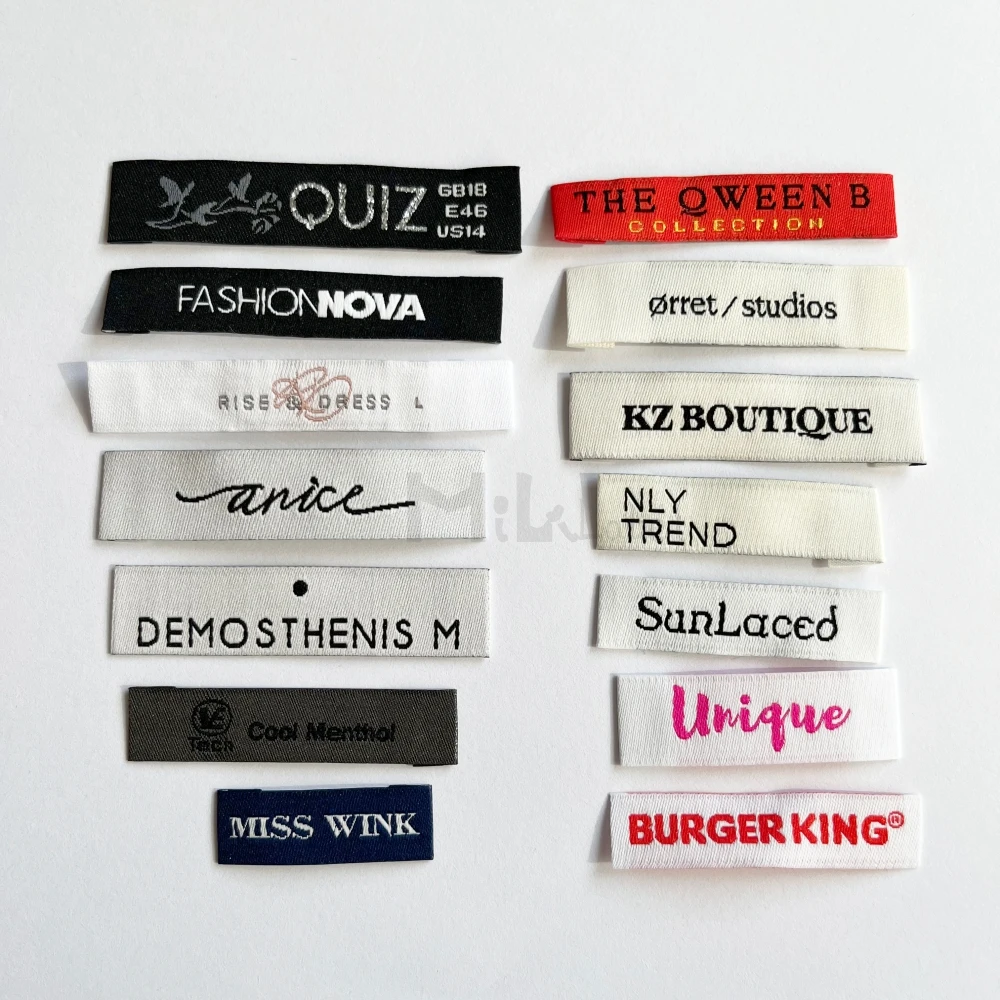 custom clothing tag iron on backing clothing label design any color custom label woven labels garment tags for clothes