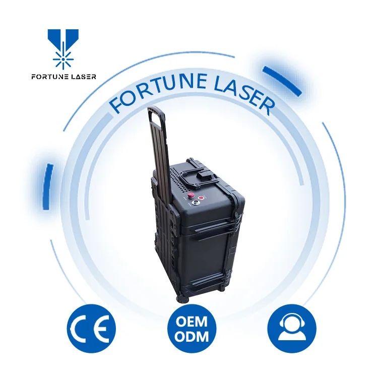 fiber laser cleaner machine industrial metal mold rust removal tool 100W-300W  mini portable handheld laser cleaning machine