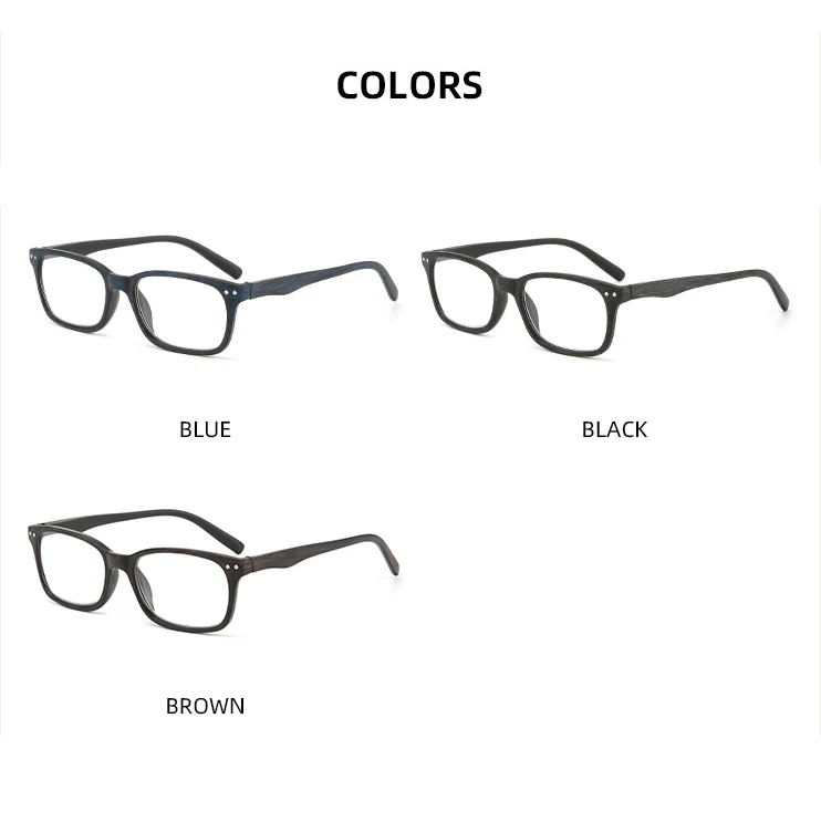 Wholesale Newest Hot Sales Anti Blue Light Blocking Eyewear Square Frames Eyeglasses Men Reading Glasses