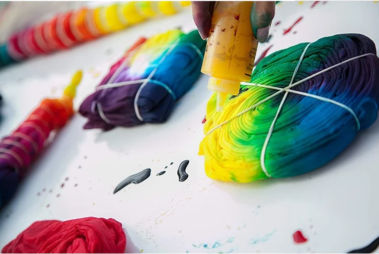 Factory Direct Sales 18 Colors Tie Dye Kit 60 ml Cold Water Dye Set DIY Fabric Color Art Supplies