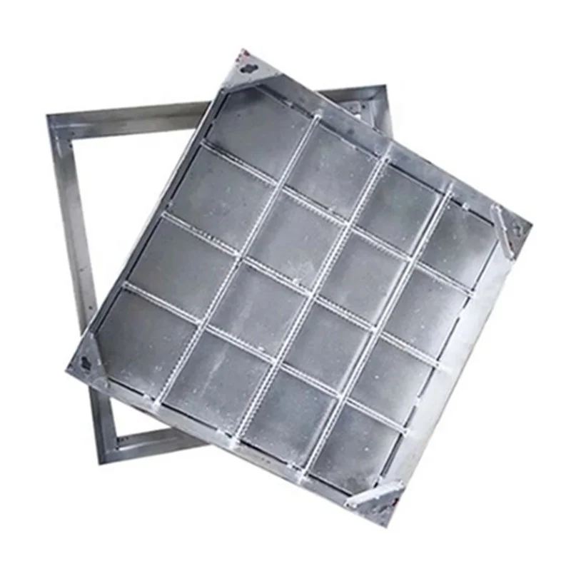 Grass manhole cover recessed stainless steel manhole cover