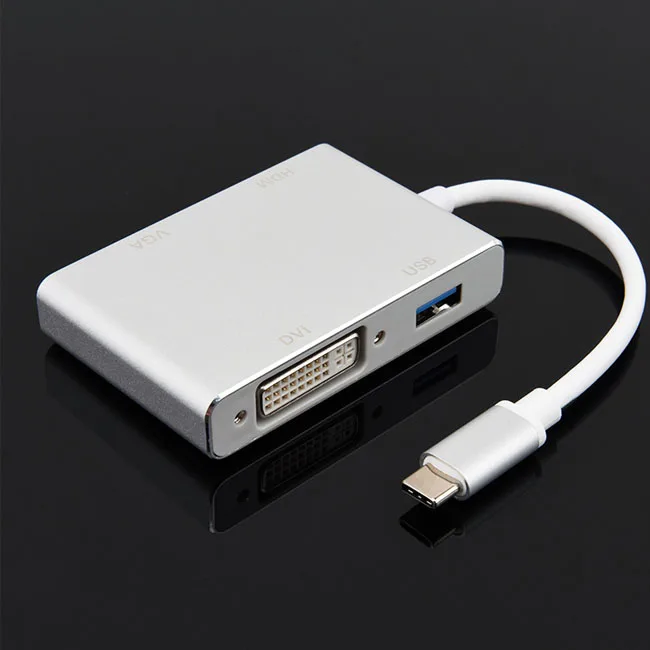 USB Type-C к HDMI/DVI/VGA адаптер конвертер 4K кабель