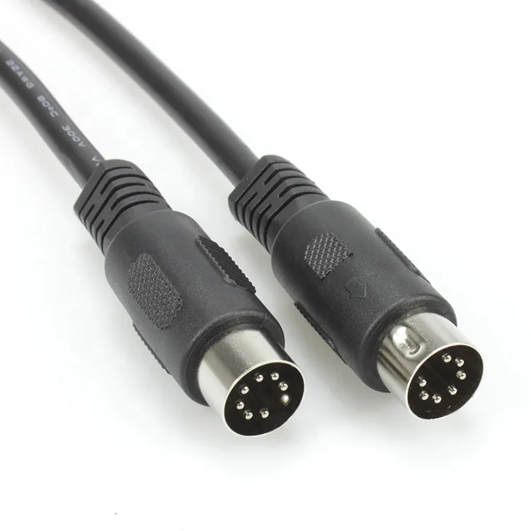 7 контактный din кабель со штыревыми соединителями на обоих концах для подключения кабель собрать DIN кабели