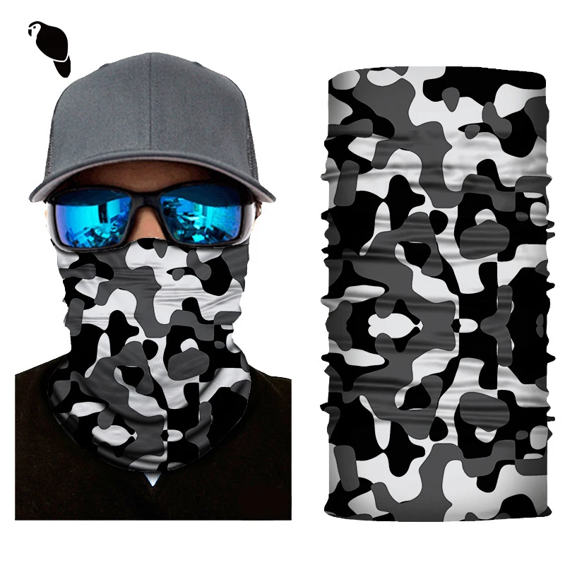 High Quality Camo Bandana 100% Microfiber Polyester Neck Gaiter Biker Cycling CS Party Seamless Neck Gaiter