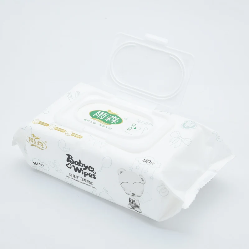 
High Quality 80 pcs korea washable eco soft care baby wipes private label 