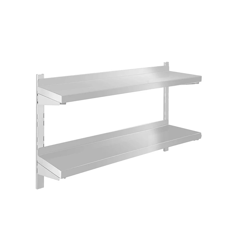 Used food heavy duty and durable two layers stainless steel  wall shelf