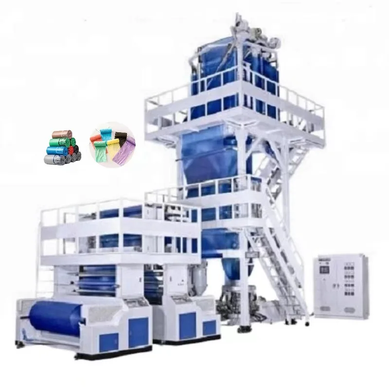 ABA 3 Layer Down Rotary Die Head Sachet Pouch LD HD Plastic Bag Film Blowing Machine Extruder