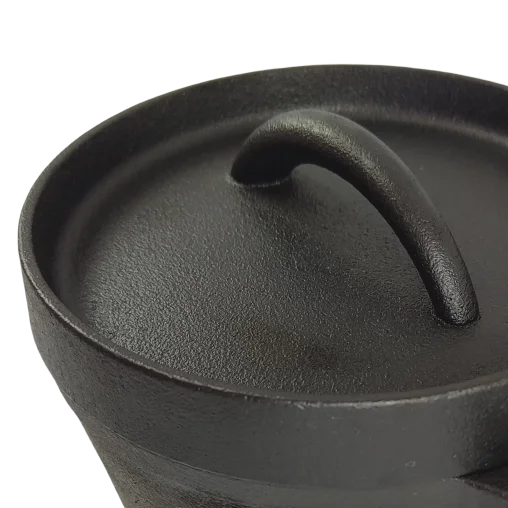 10cm Cast Iron Soup Casserole Pot Pre-Seasoned Cast Iron Dutch Oven with Dual Handles Single Item
