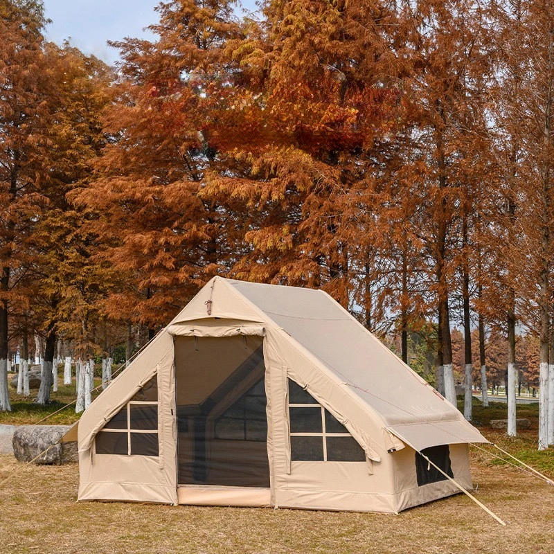 Remaco Outdoor Camping Waterproof New Design Large Oxford Cotton Canvas Fabric Air Inflatable House Tent For Camping