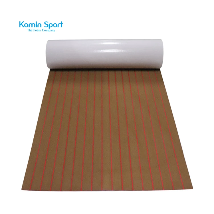 Non slip eva synthetic teak decking floor customizes eva foam deck