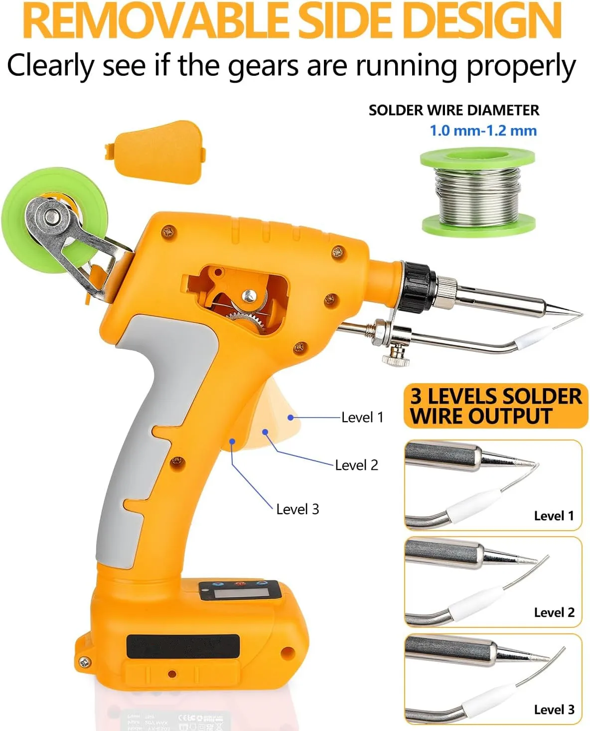 HL352B battery Electric Soldering Iron Gun With Automatically Feeding Tin Functions One-handed Held Welding Machine For Repair