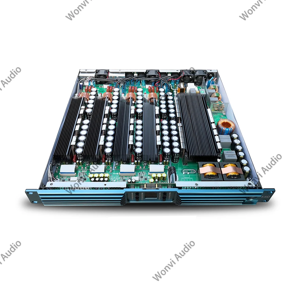 K410 4-channel 1U size 4*1000W@8ohms audio professional power amplifier