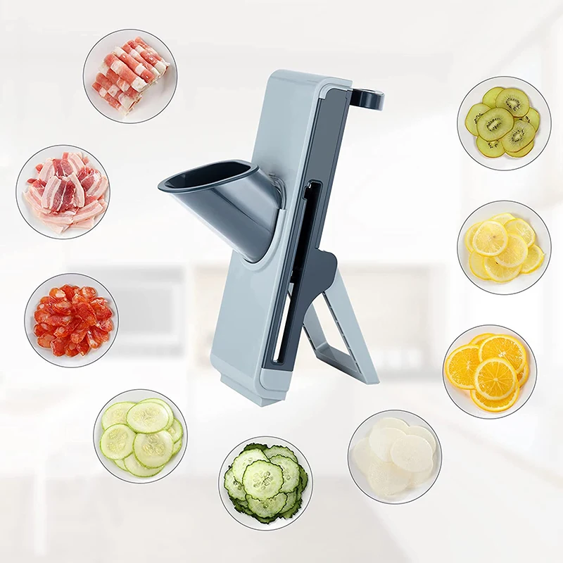 Smile mom 4 in 1 Vertical Vegetable Onion Potato Cutter Chopper Mandoline Slicer for Kitchen With Adjustable Blades