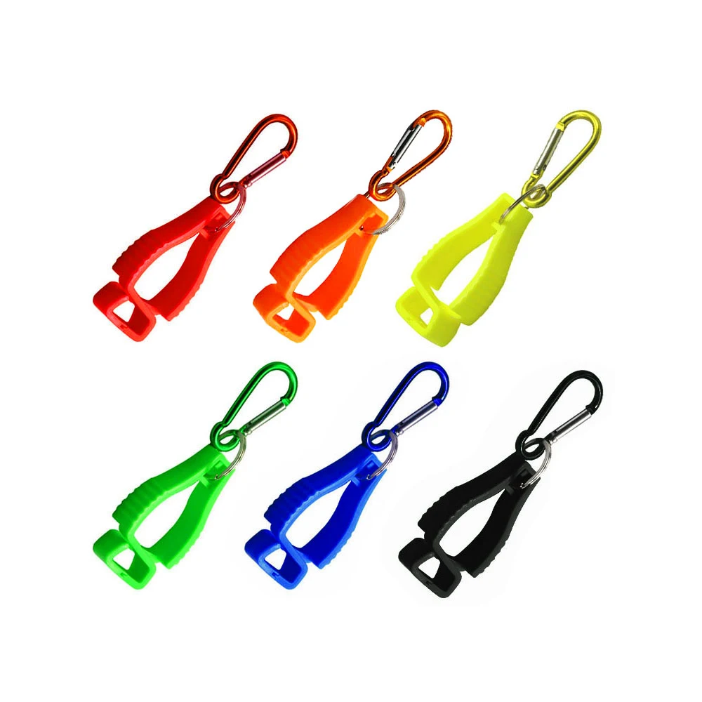 GLOVEMAN custom POM plastic Aluminum alloy safety work gloves Anti lost Non Slip Hook Fixing Buckle Grabber Holder clips
