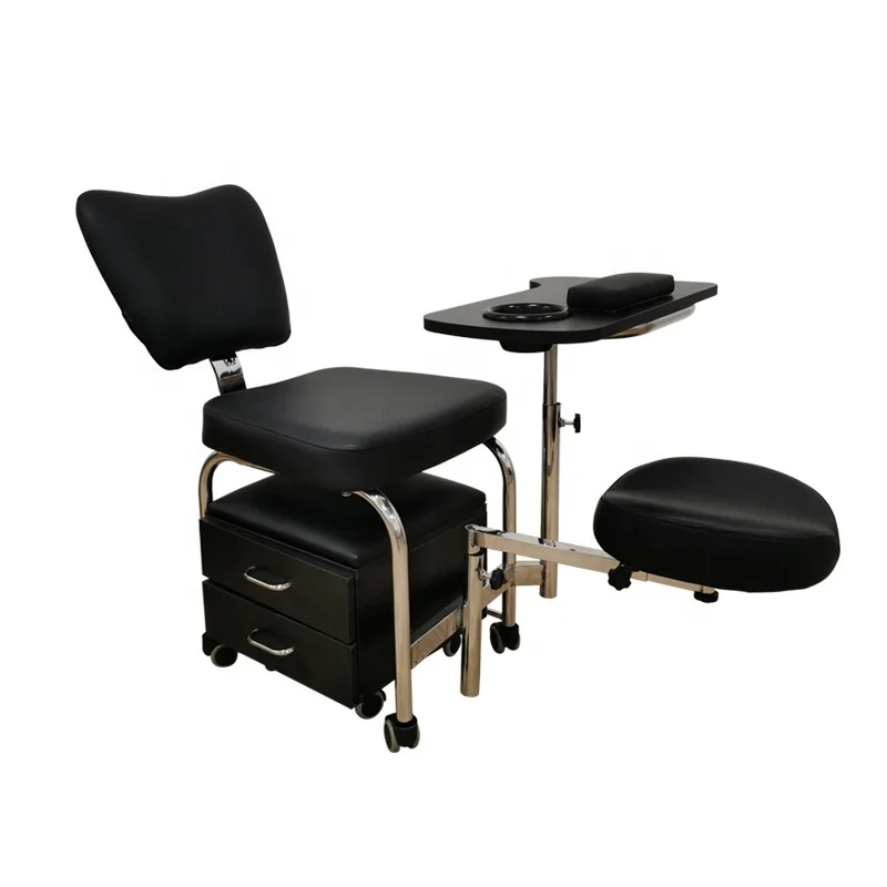 Multifunctional Work  Black Portable Simple  Nail Station Furniture Manicure Table