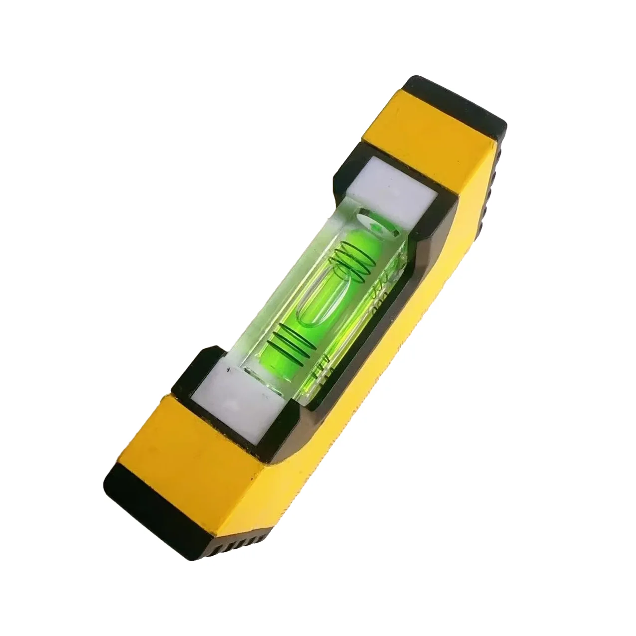 100mm Aluminum Alloy Mini Yellow Level Ruler with Magnetic for Measurement