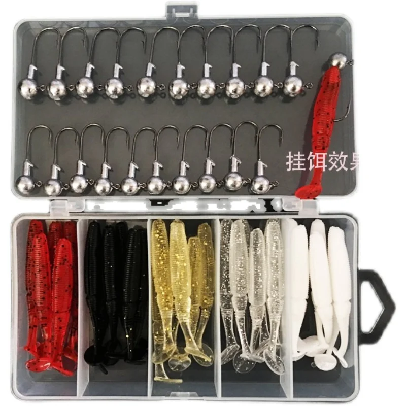 Fast dispatch fishing tackle box soft fishing baits saltwater fishing lures accessories hooks bullet sinkers kit in stock