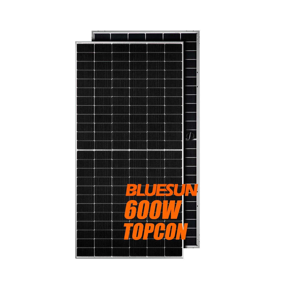 High Efficiency N-Type Bifacial 600W Photovoltaic Pannello Solare Topcon 600W Government Solar Panel For Solar Energy System