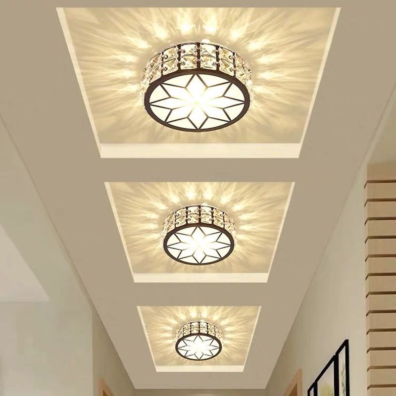 Modern Simple Dining BedRoom Led Crystal Chandeliers luxury Indoor Fixtures Home Light Led Ceiling Lamp Aisle Corridor Lights