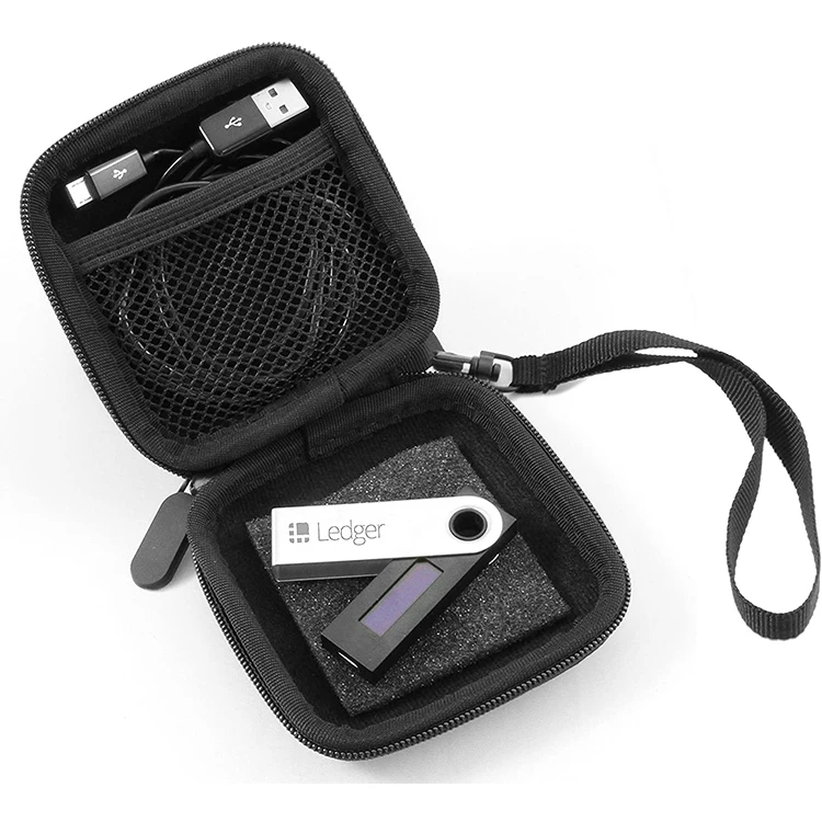 Custom Hard Shell EVA Carry Case for Ledger Nano X S Hardware Wallet Travel Storage Organizer