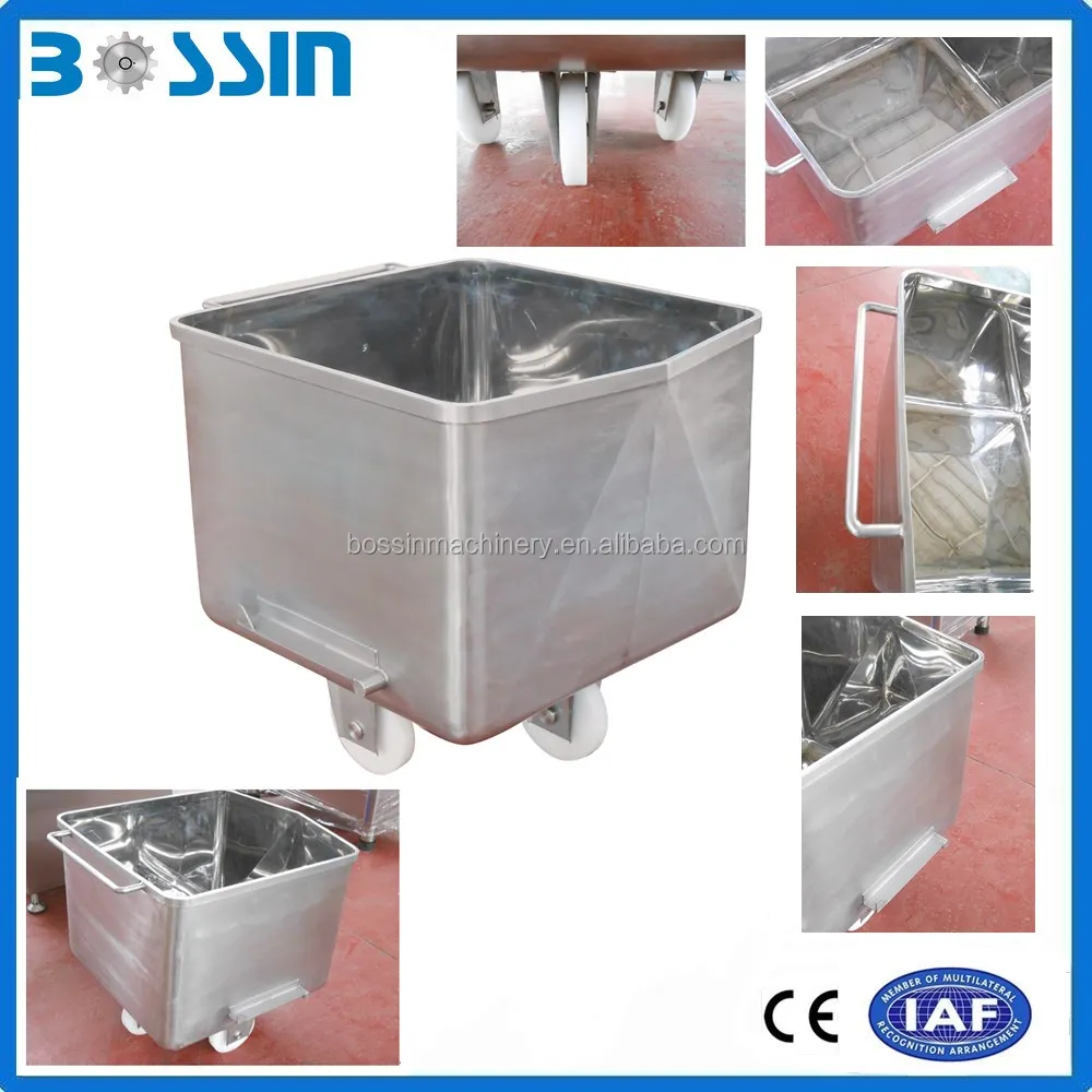stainless steel 304 EU standard Meat Trolley 200L