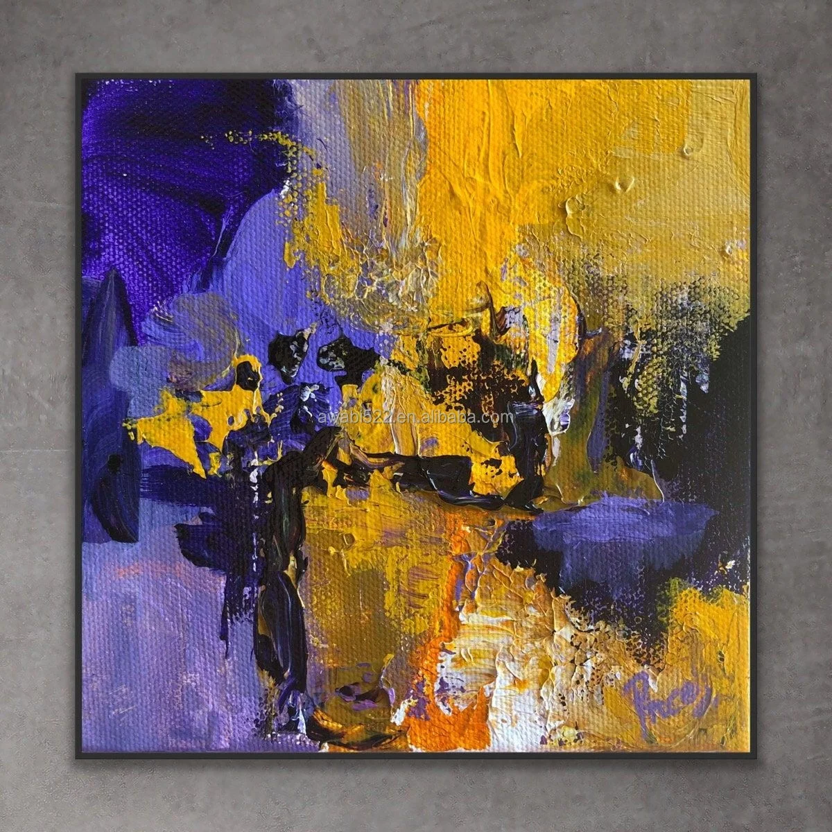 Home Decor Pop Decorative Wall Art Acrylic Artwork Frame Other Abstract Canvas Hand Made Oil Painting