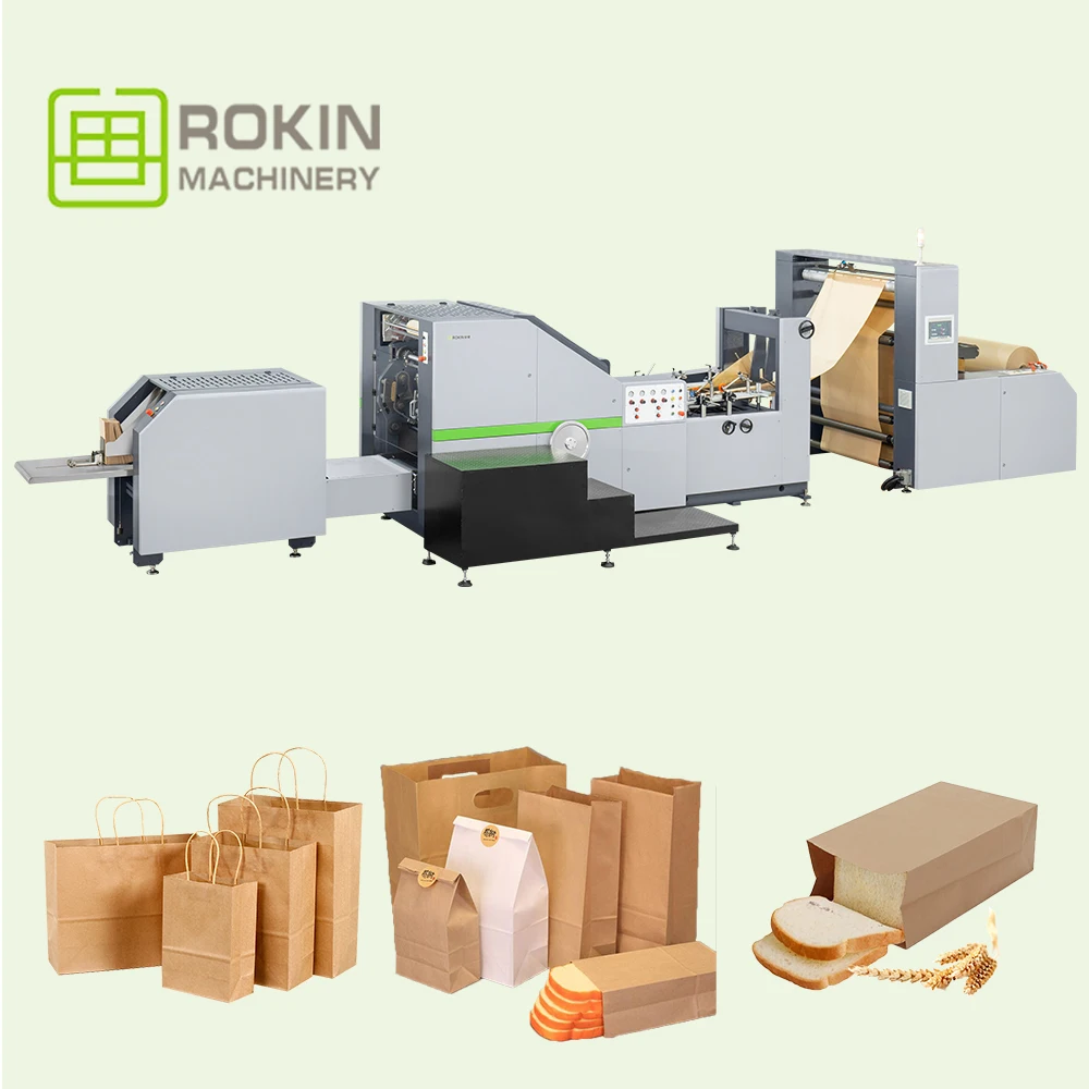  ROKIN BRAND shopping paper bag machine auto production automatic v