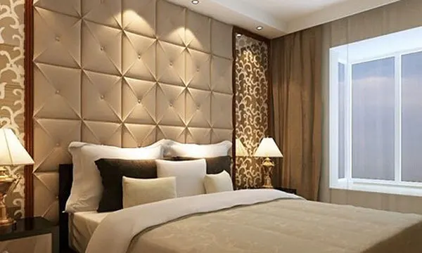 Bedroom bed wall background fireproof Soundproof system decoration acoustic wall panel fabric acoustic panel