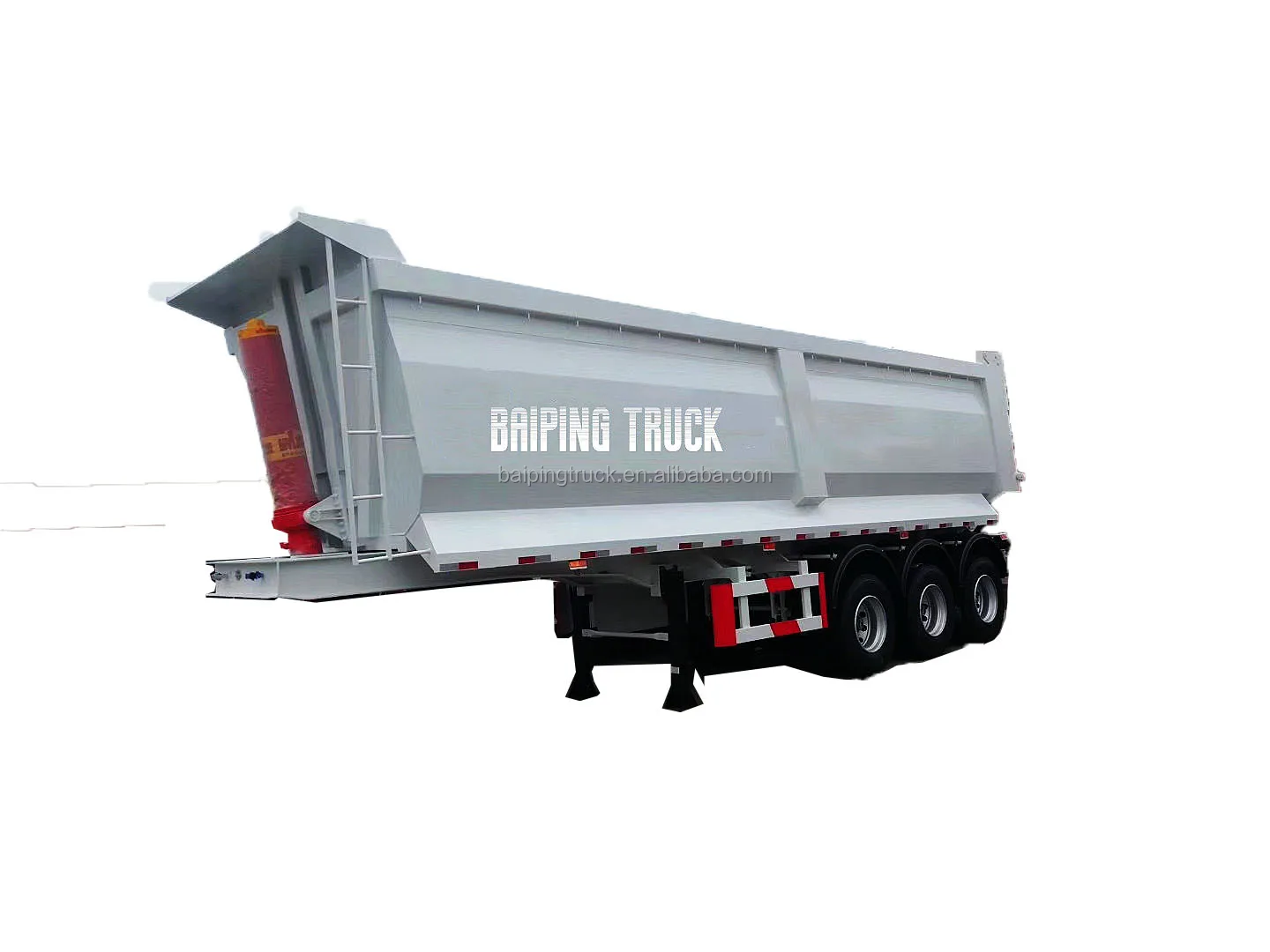 4 Axle Gooseneck Semi End Truck Capacity Unloading Side Aluminium Dump-trailer 6 Axle 70ton Dump Tipper Dump Bed Trailer