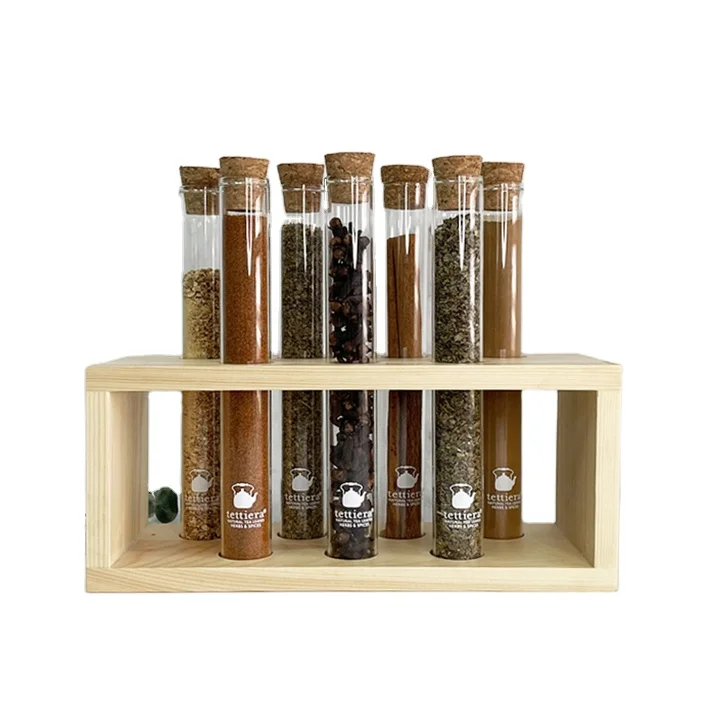 Flat Bottom Glass test Tube with Screw Cap for Coffee Bean Storage
