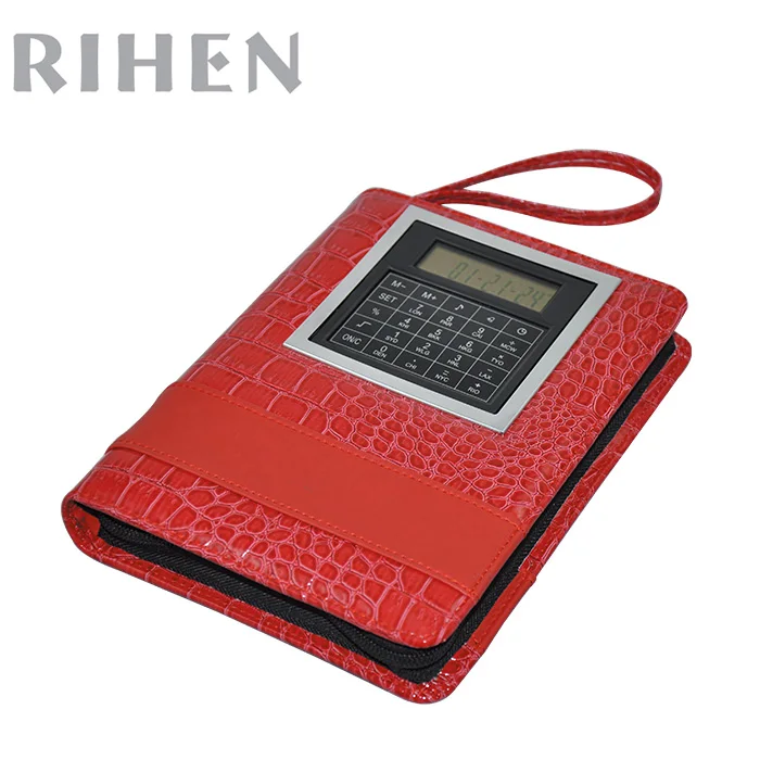 
Hot-sales Mini Writing Pad Tablet with calculator Leather Office accessory 