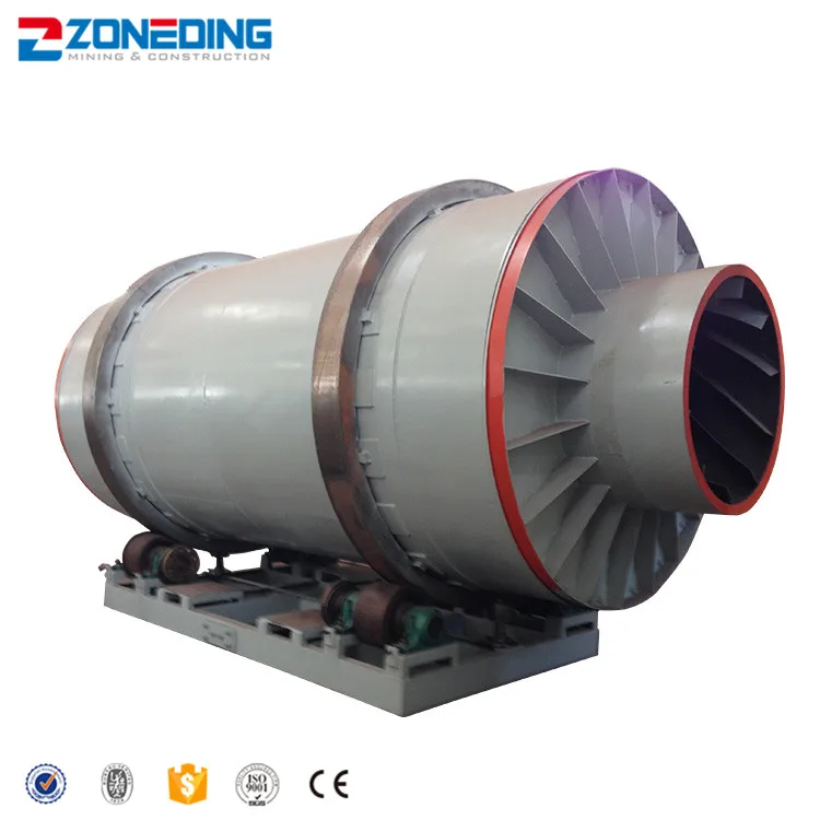 Hot selling electric 3-pass rotary drum dryer mining/sand drying machine