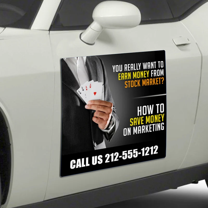 Пользовательский Печатный рекламный логотип магнитная наклейка магнит на дверь автомобиля для рекламы