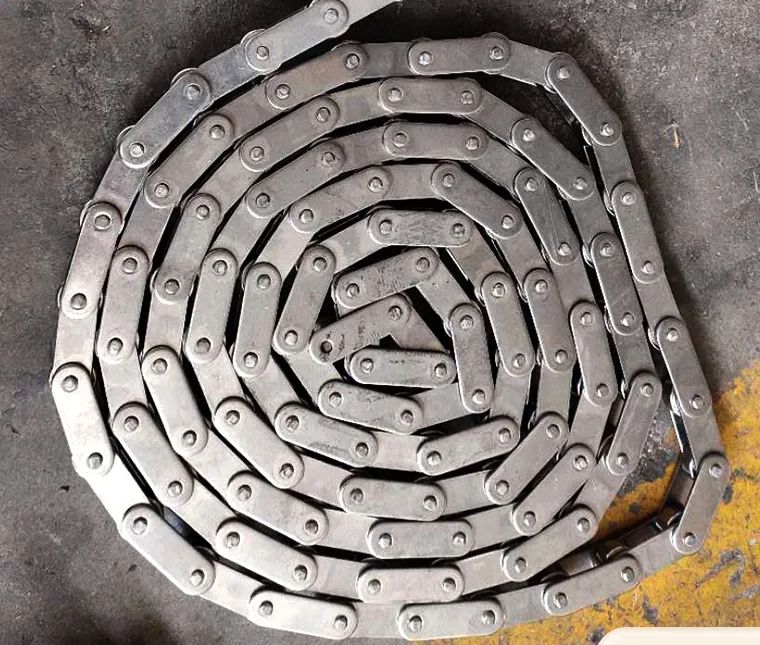 Stainless steel industrial transmission chain non-standard large pitch bending plate chain shaped chain double pitch