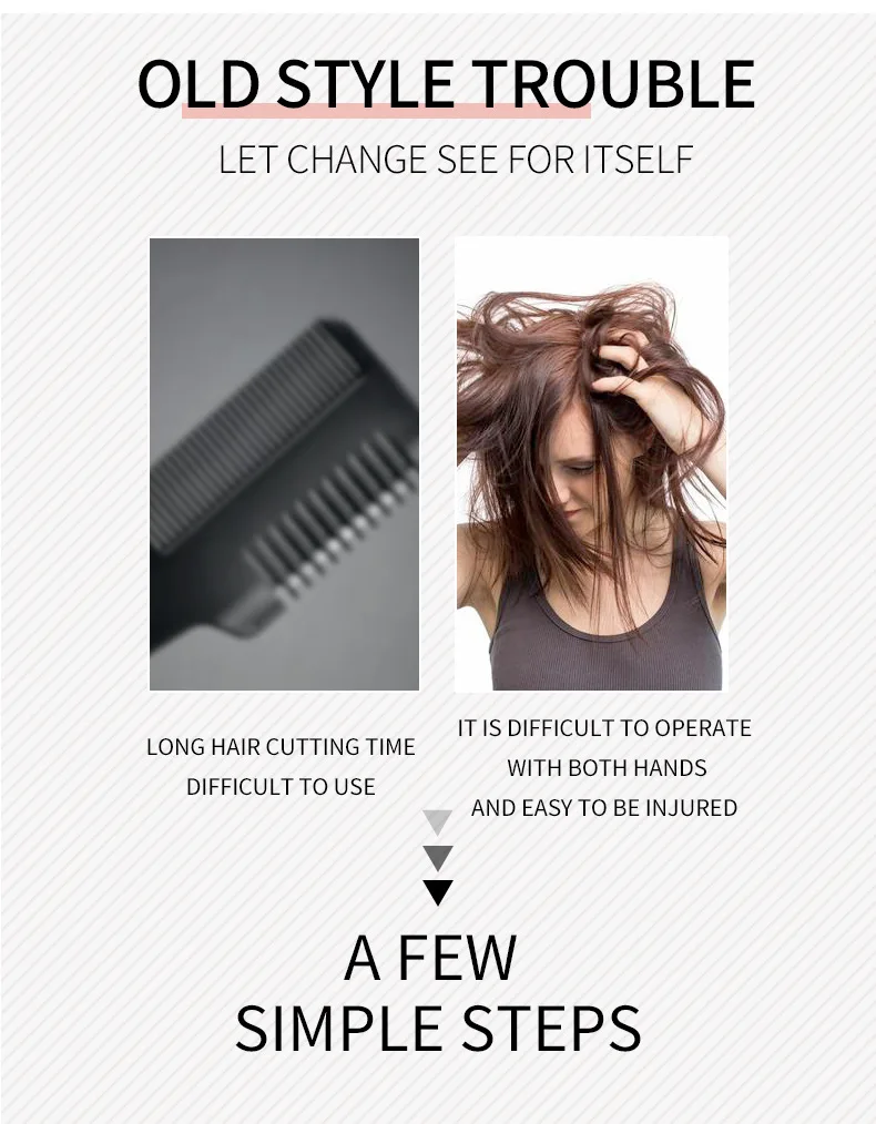Easy To Operate And Beautiful Hair Shredder Household Fork Hair Trimmer Electric Automatic Trimming Hairdressing Tool