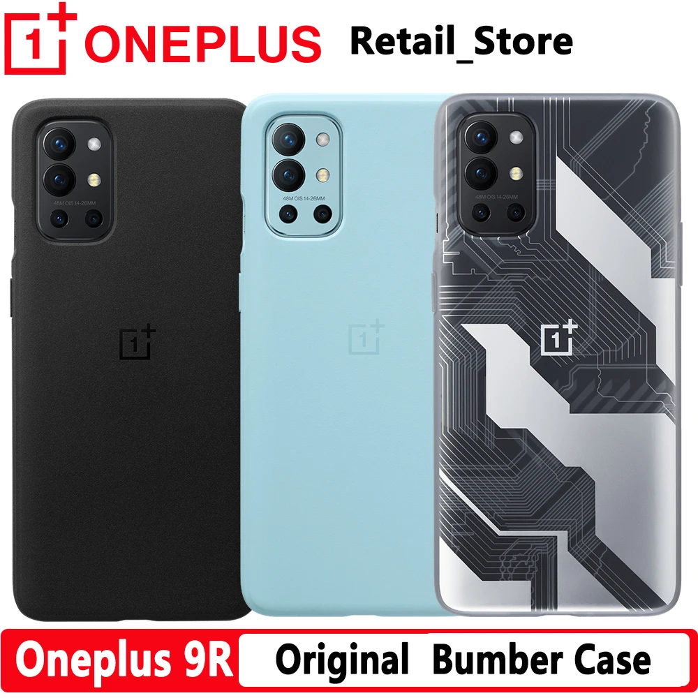 Original OnePlus 9R 9 R Quantum Bumper Case Circuit Board Genuine Protective Case Back Cover For One Plus OP 9R
