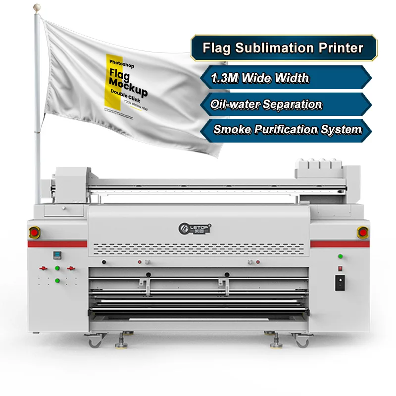 LETOP Banner Equipment For Small Size Printing Double Sided Printer Roll Sublimation Flag Making Machine