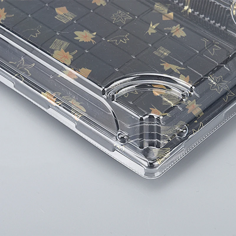 custom printing packaging food sushi boxes/plastic sushi blister trays containers