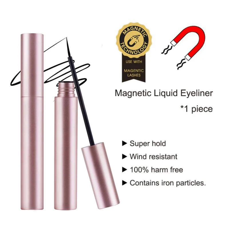 Custom Magnetico Pegamento Waterproof Self Magic Adhesive Lash Glue Eyeliner Private Label Magnetic Eyelashes Eyeliner