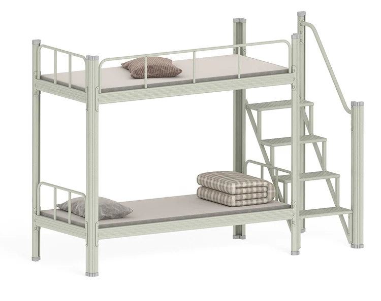 School Dormitory Furniture Children Wooden Double Metal Comfortable Student Bunk Bed with Desk and Storage for High School