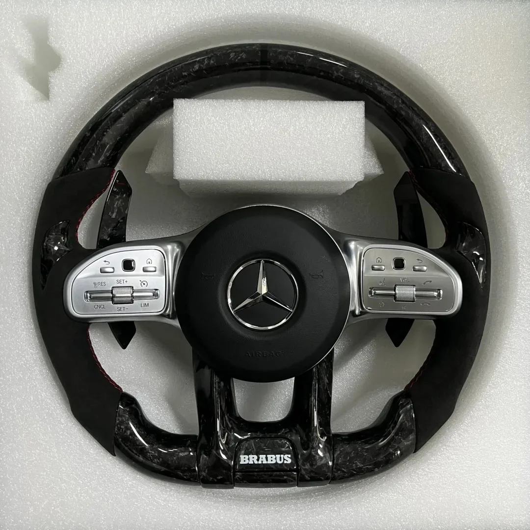 Автомобильный руль для Mercedes Benz W176 W213 W205 W253 C220 C257 Cl E C Cls Cla Gla Gle Class Amg 2016 к 2019 из углеродного волокна