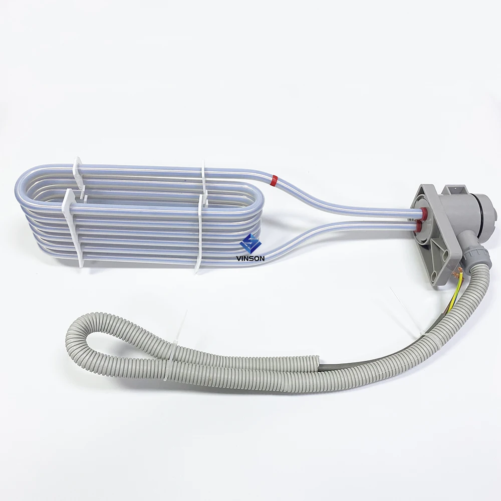 custom electric tubular PTFE coated corrosion resistant immersion heater for acid liquid tank