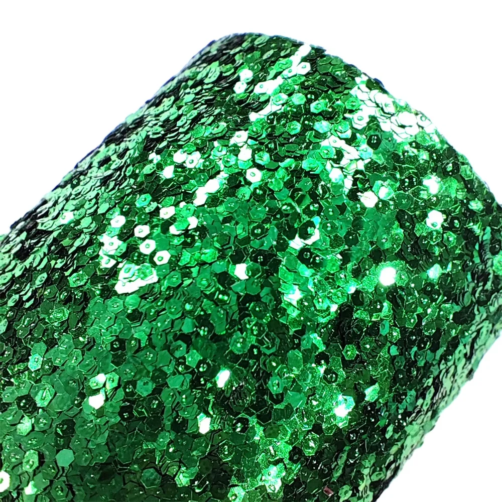 Chunky PU Backing Glitter Faux Leather Rolls Fabric For DIY Bows Jewelry Crafts